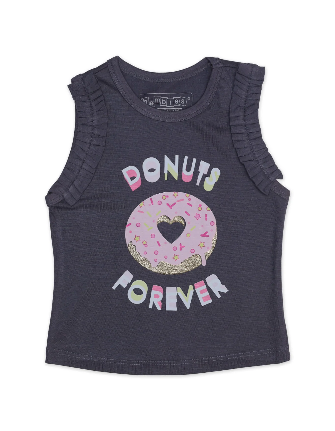 Zubaida's Adorable Tank Top "Donuts Forever"