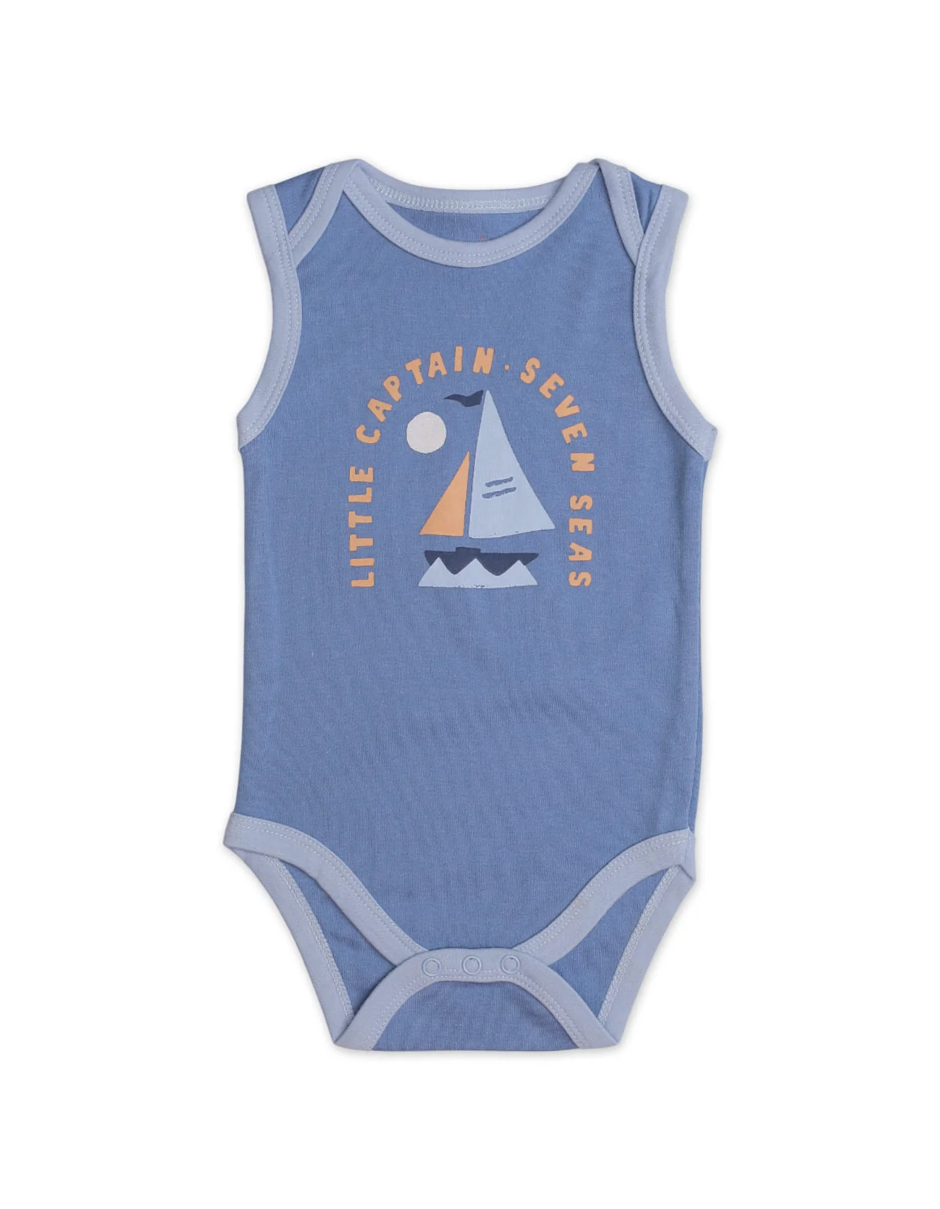 Zubaida's Seaside 3 Pcs Bodysuit Set with a coordinating Hat - Image 3