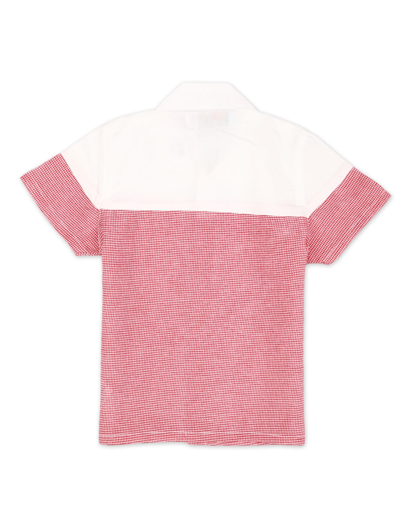 Zubaida's Retro Style Two-Tones Short-Sleeves Shirt - Image 3