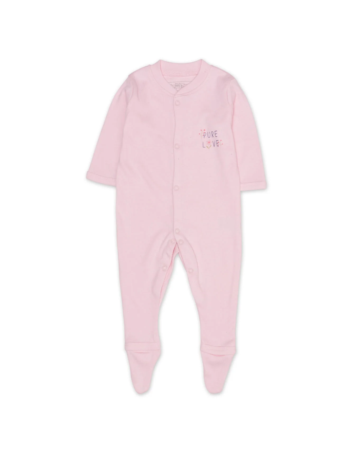Zubaida's Sleep Suits Pack of 3 - Pink Floral Theme - Image 3