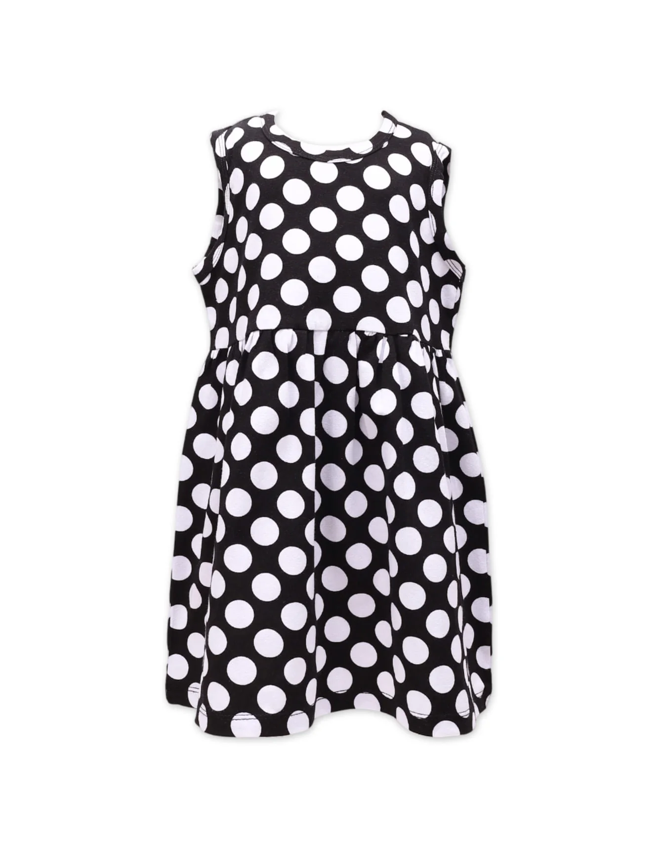 Zubaida's Sleeveless Classic Polka Dot Dress