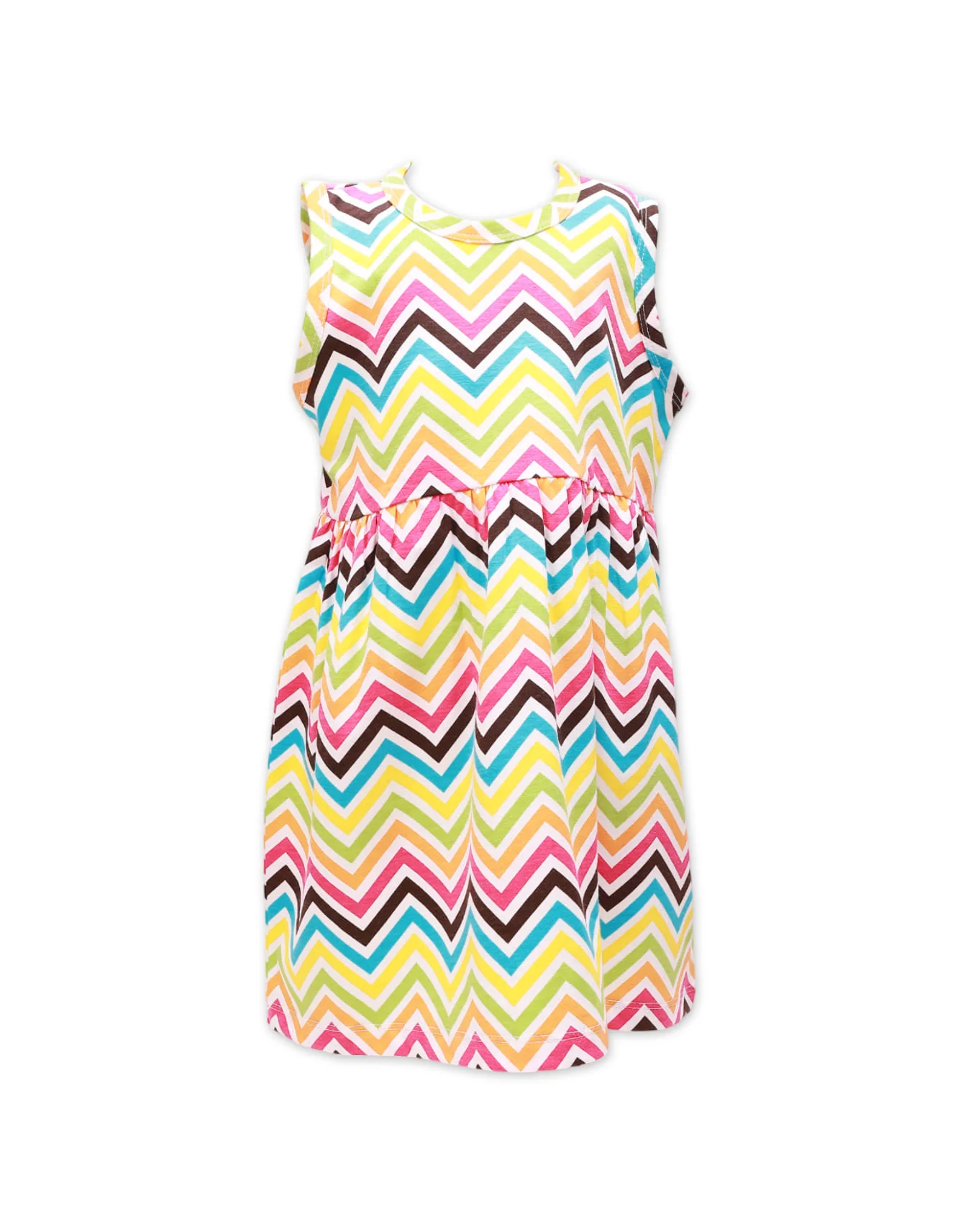 Zubaida's Sleeveless Chevron Dress