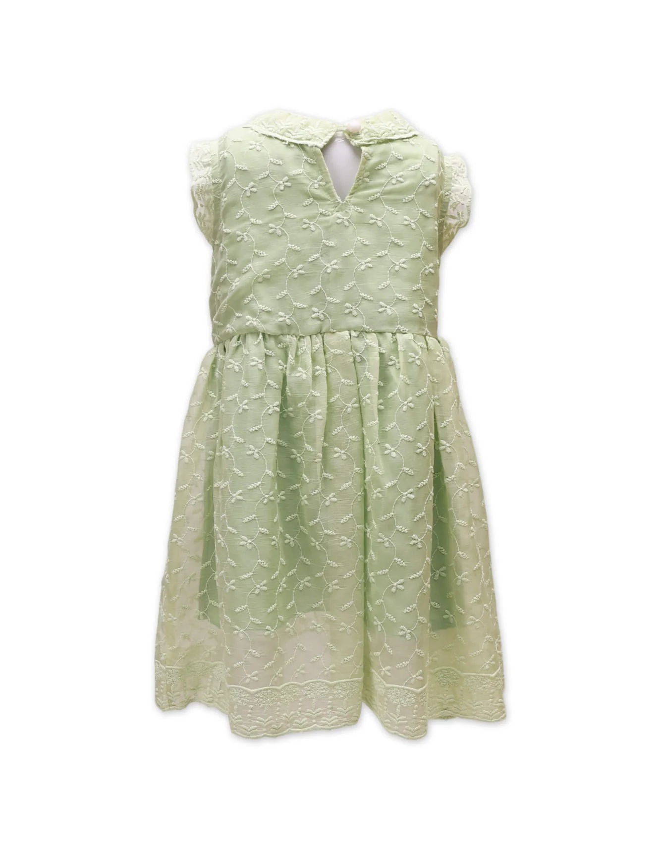 Zubaida's Sleeveless Elegant Textured Dress - Image 2