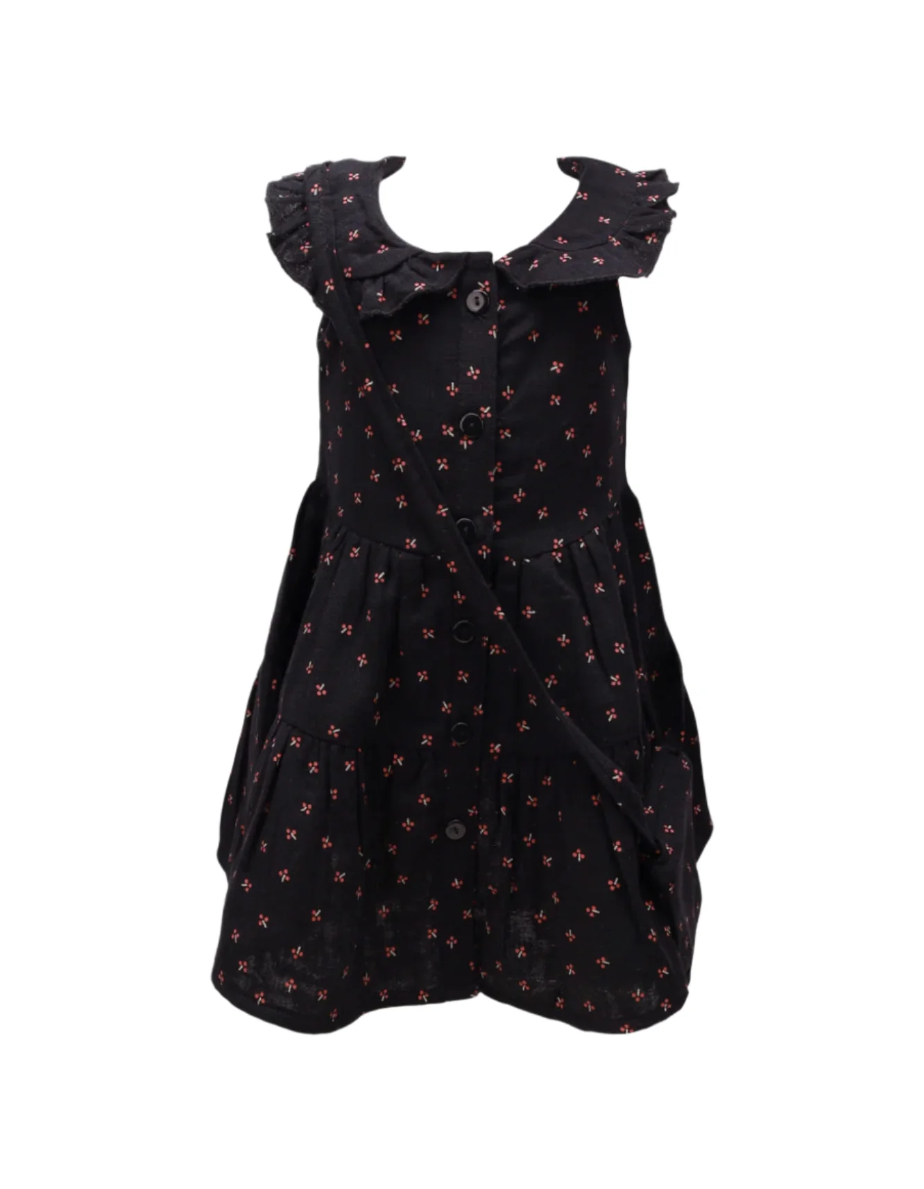 Zubaida's Sleeveless Floral Dress with Purse