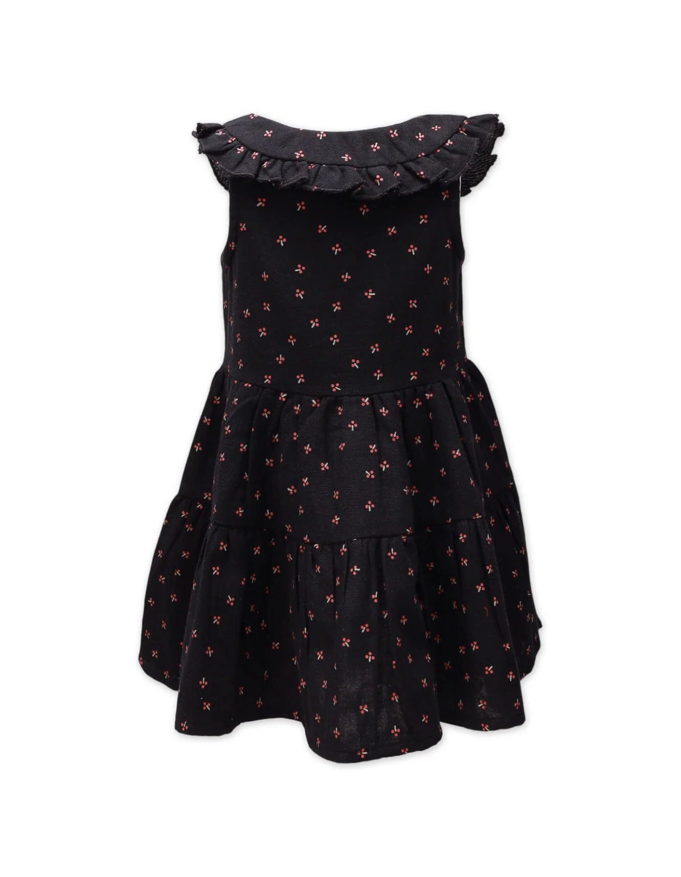 Zubaida's Sleeveless Floral Dress with Purse - Image 2