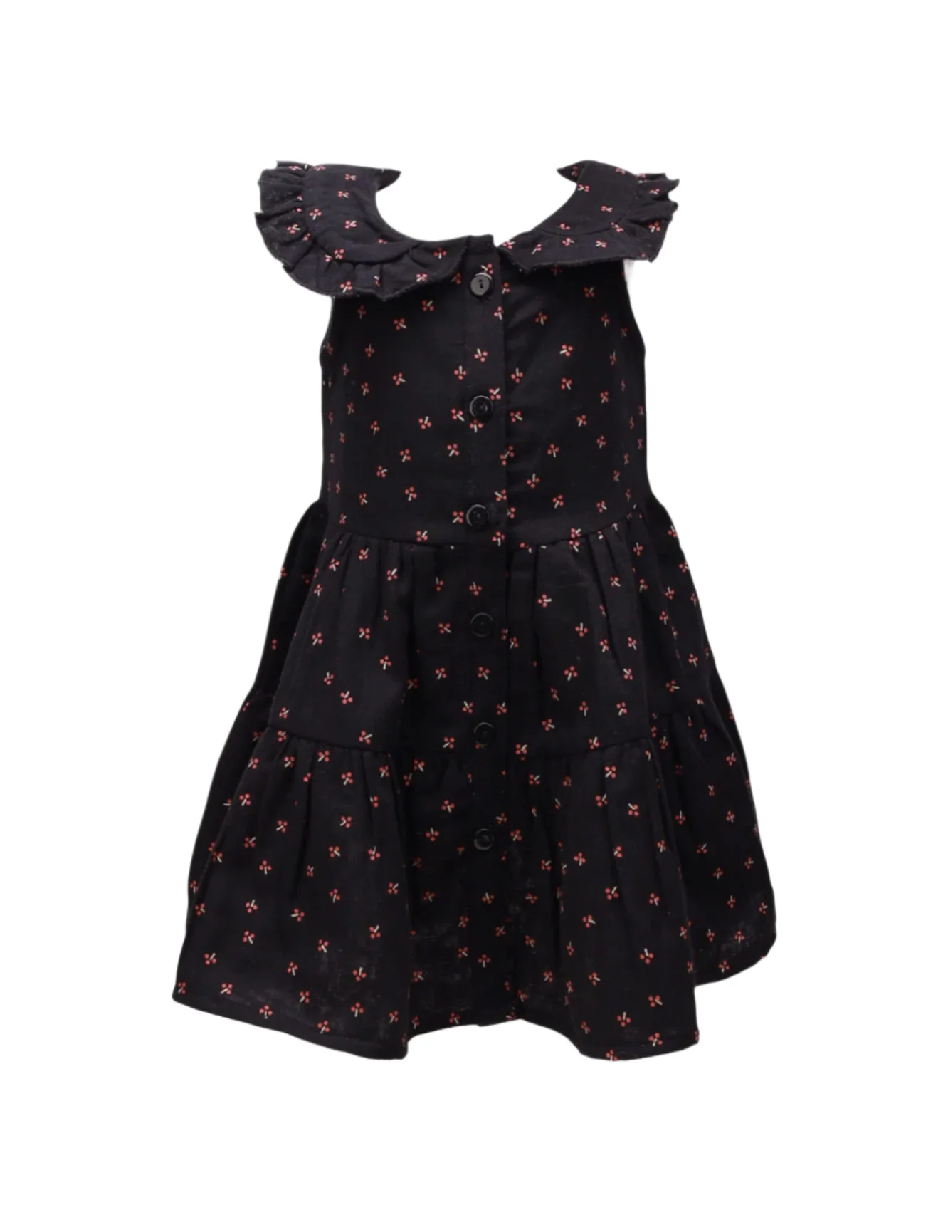 Zubaida's Sleeveless Floral Dress with Purse - Image 3