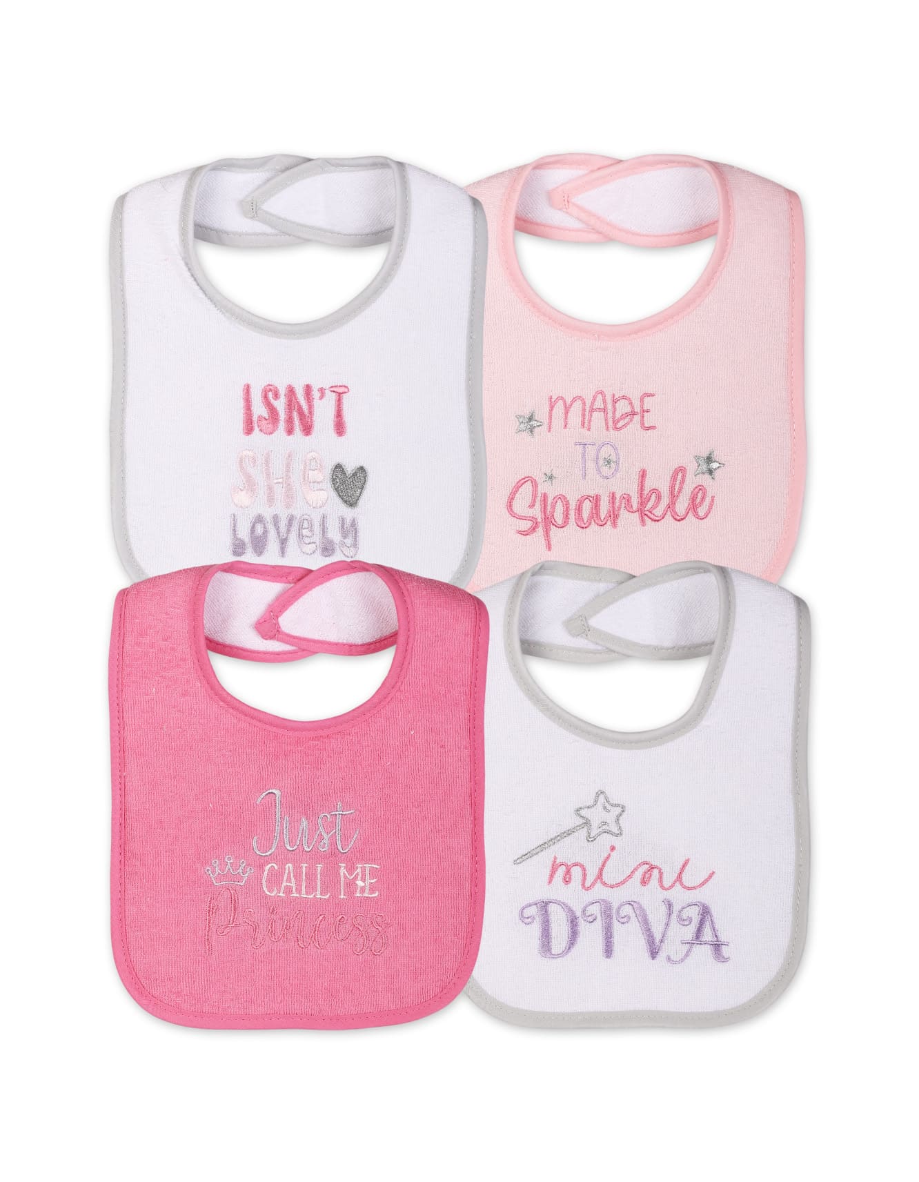Zubaida's Soft, Absorbent & Adorable 4 Pcs Bibs Set