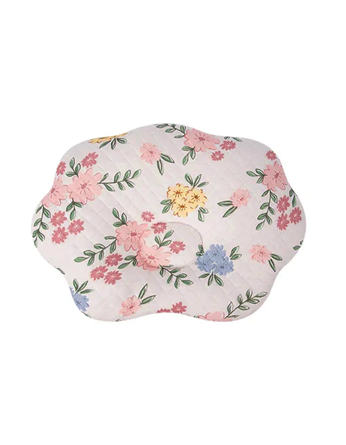 Zubaida's Recessed Center, Soft, Quilted, Cloud-Shaped Pillow