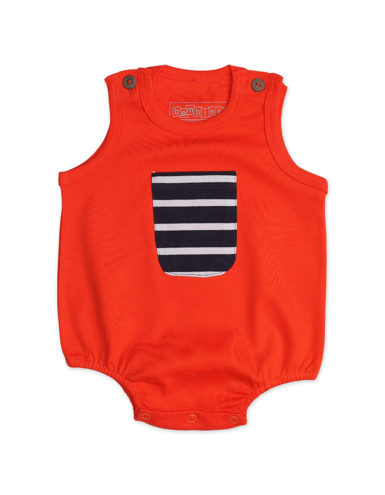 Zubaida's Soft & Breathable Kangaroo Pocket Sleeveless Bodysuit