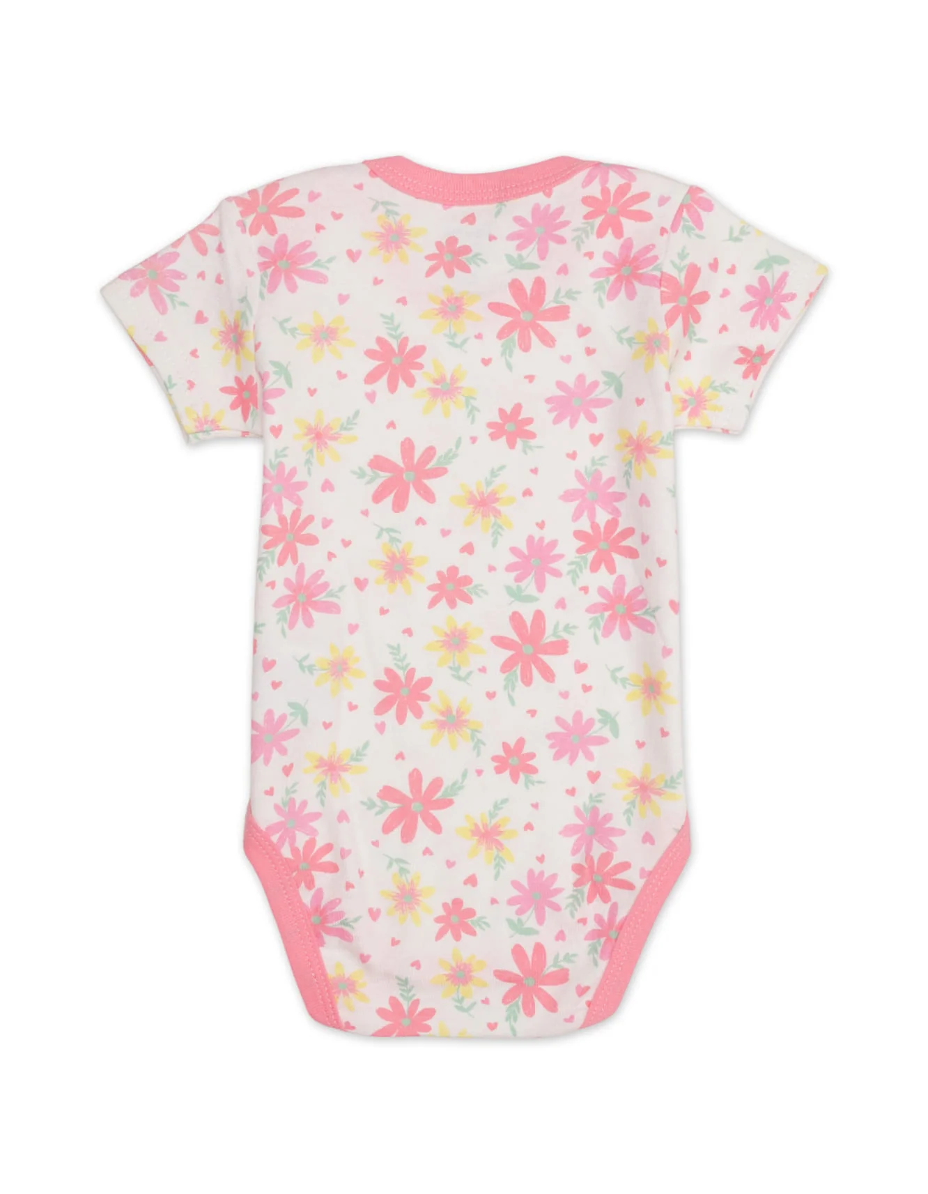 Zubaida's Floral 3 Pcs Bodysuit Set with a coordinating Headband - Image 6