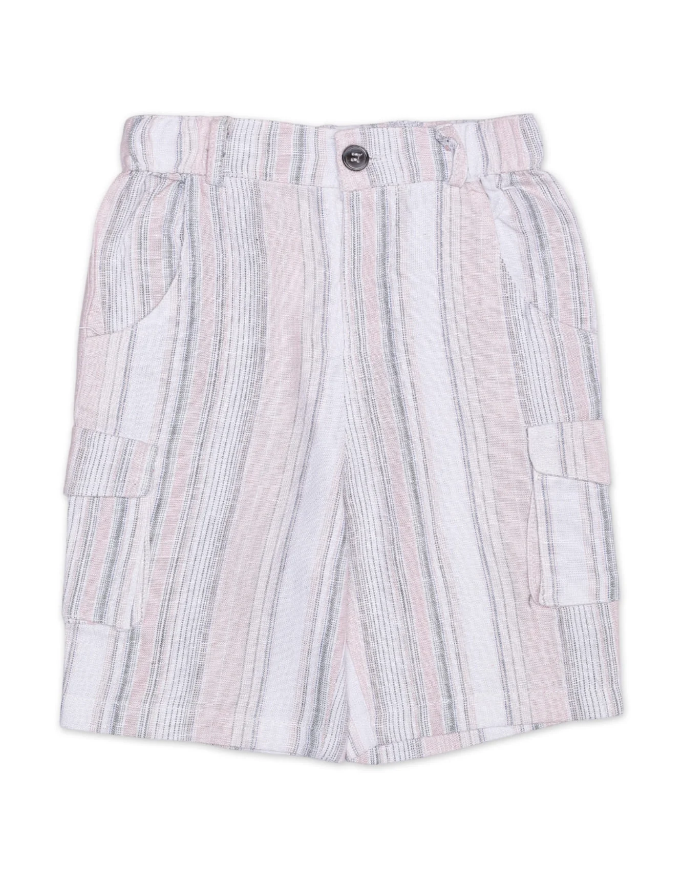 Zubaida's Striped Breathable & Relaxed Fit Cargo Shorts
