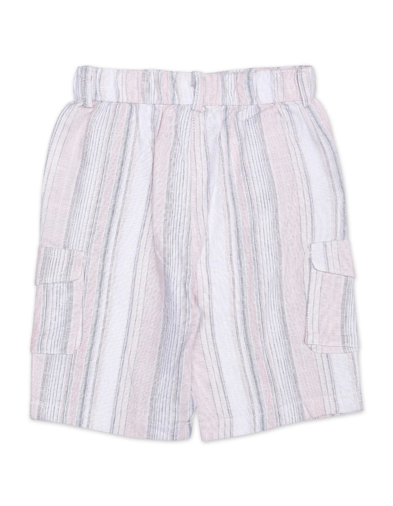 Zubaida's Striped Breathable & Relaxed Fit Cargo Shorts - Image 2
