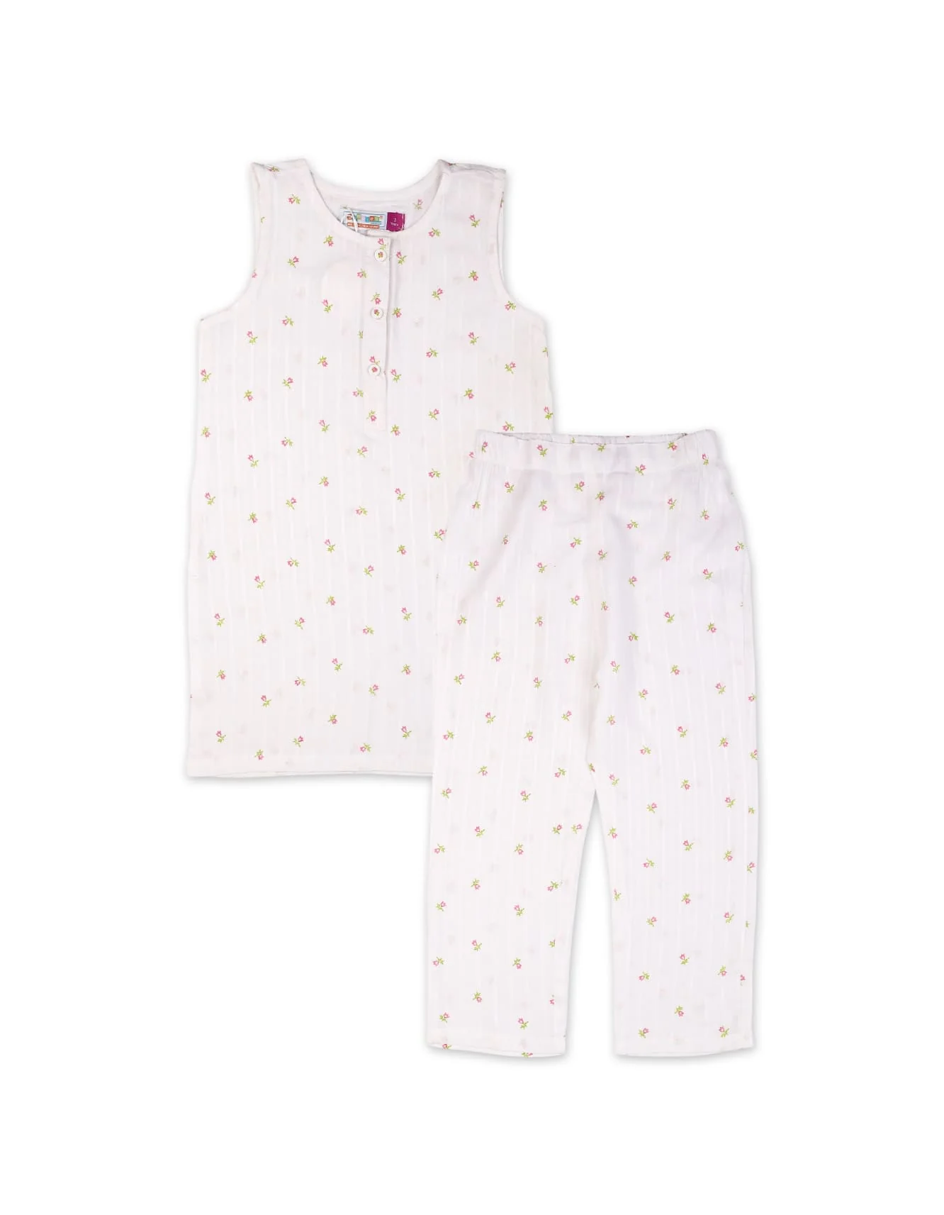 Zubaida's Sleeveless "Rosy Reverie" Co-Ord Set