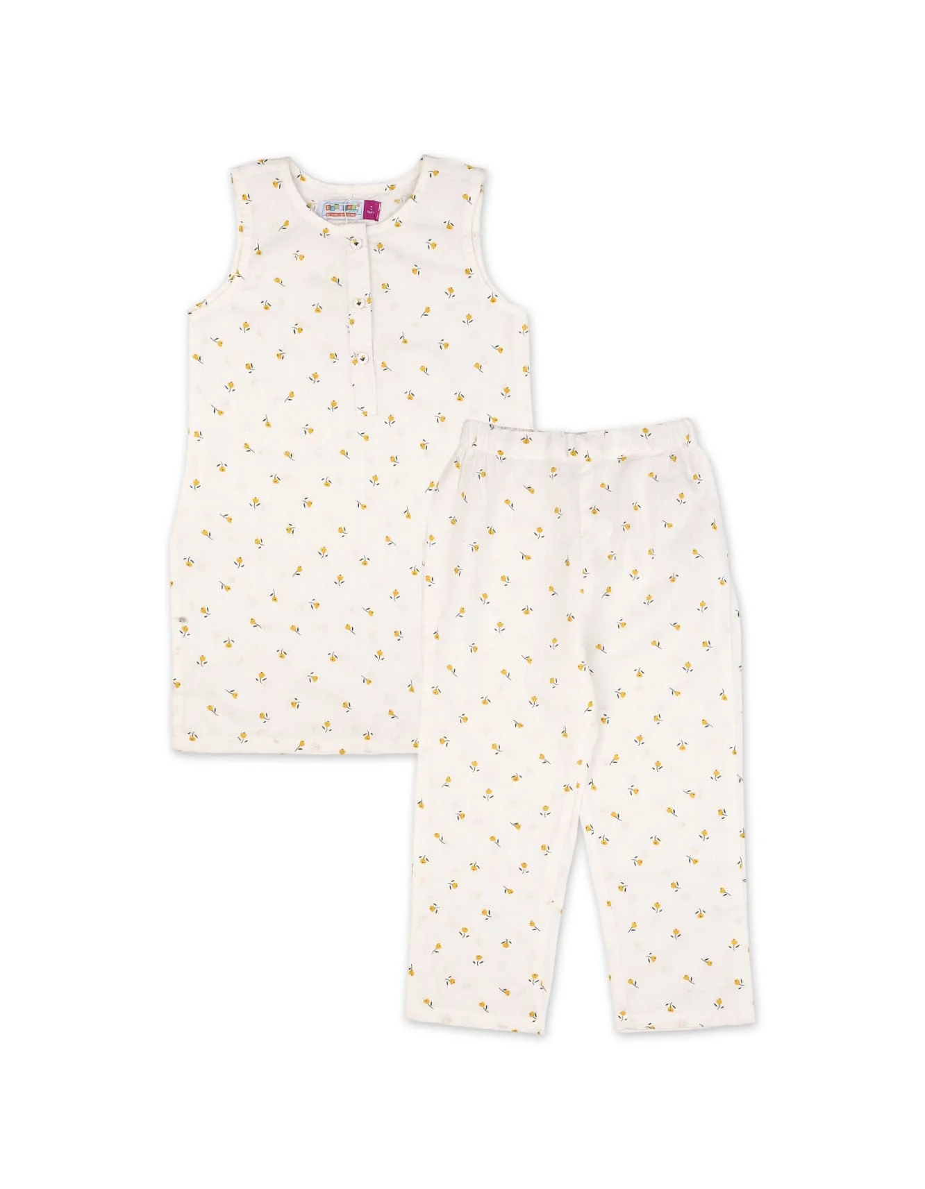 Zubaida's Sleeveless "Buttercup Meadow" Co-Ord Set