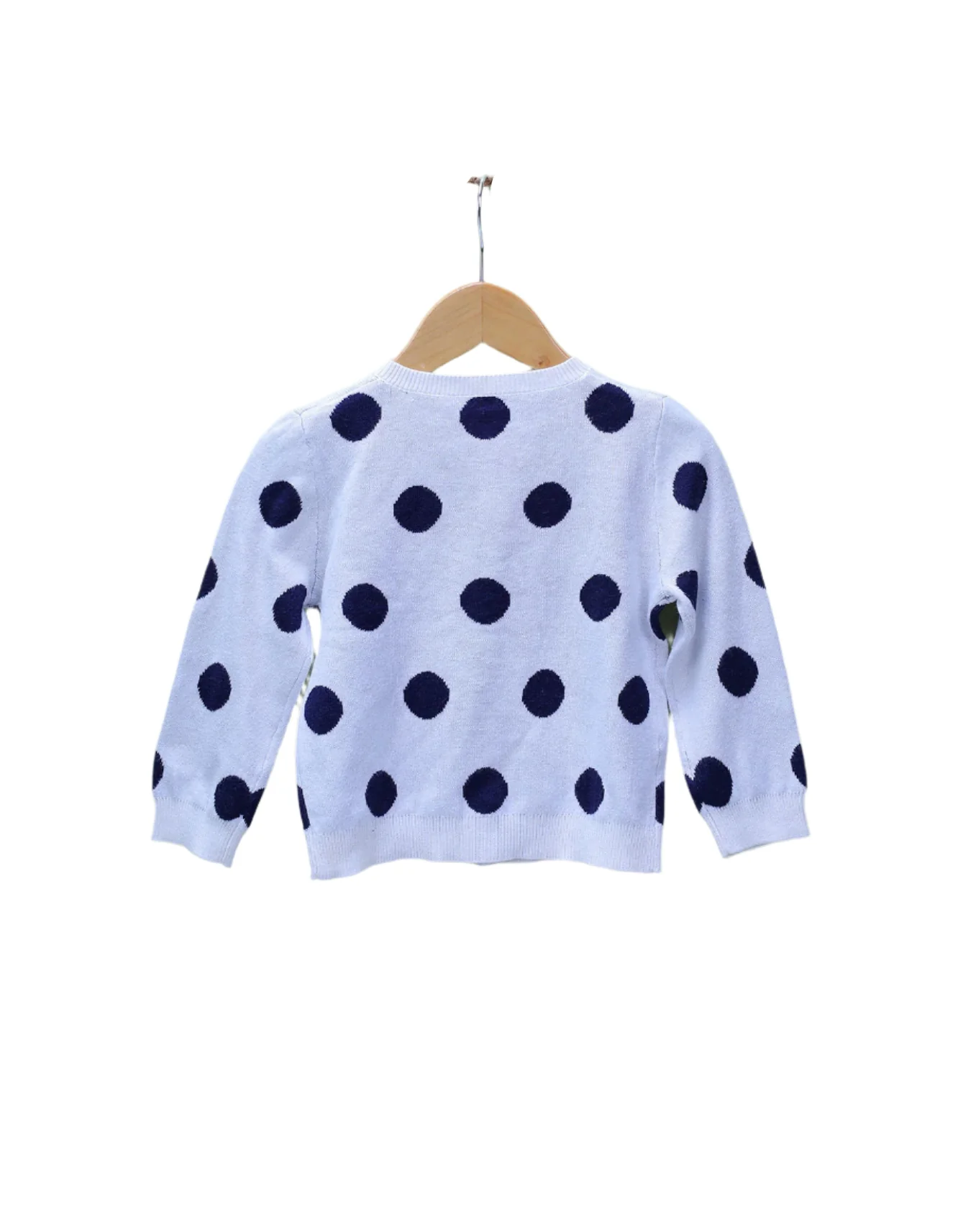 Zubaida's Sweater Blue Polka Dots - Image 2