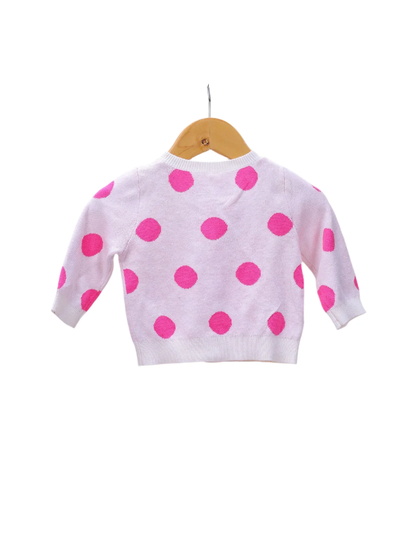 Zubaida's Sweater Pink Polka Dots - Image 2