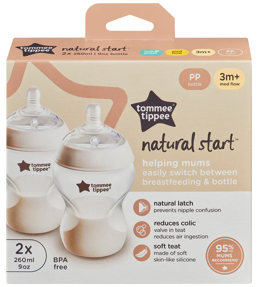 Tommee Tippee Natural Start Bottle 260 ML Pack of 2 TT 423907 at Zubaidas Official™ - Image 2