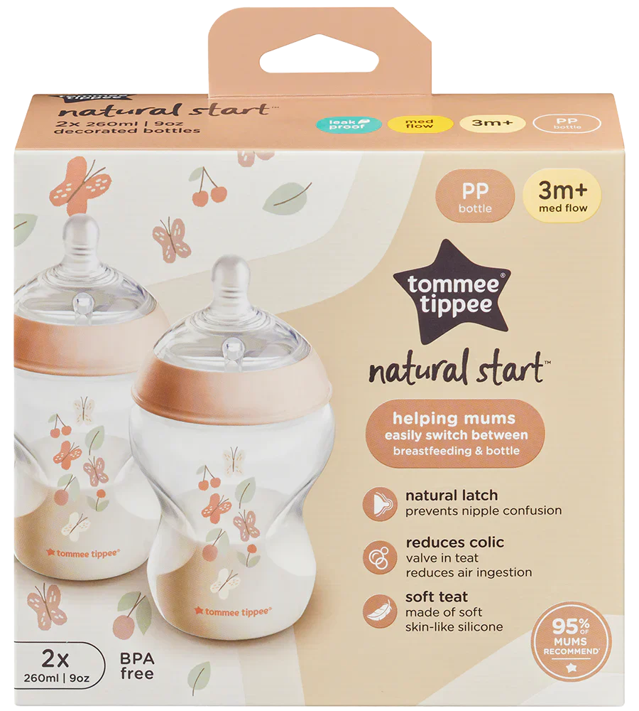Tommee Tippee Natural Start Decor PP Bottle with M Teat 260 ML Pack of 2 TT 423916 at Zubaidas Official™ - Image 3
