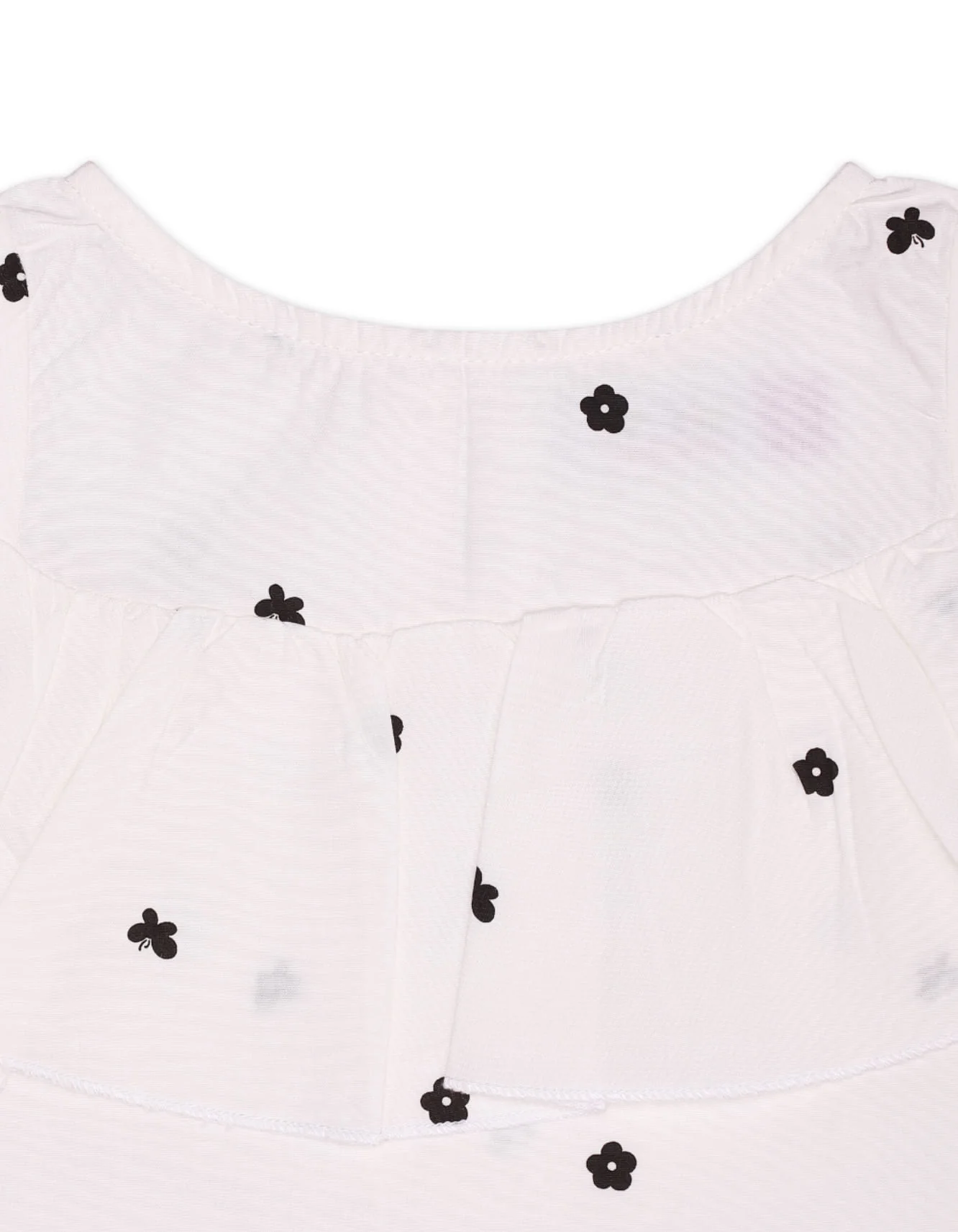 Zubaida's Floral Ruffle Flutter Sleeves Top - Image 2