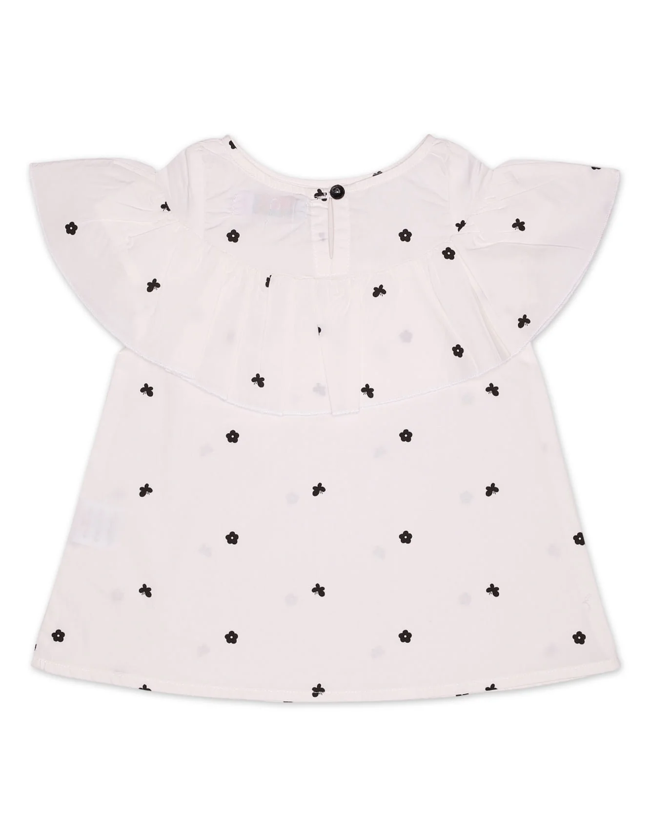Zubaida's Floral Ruffle Flutter Sleeves Top - Image 3