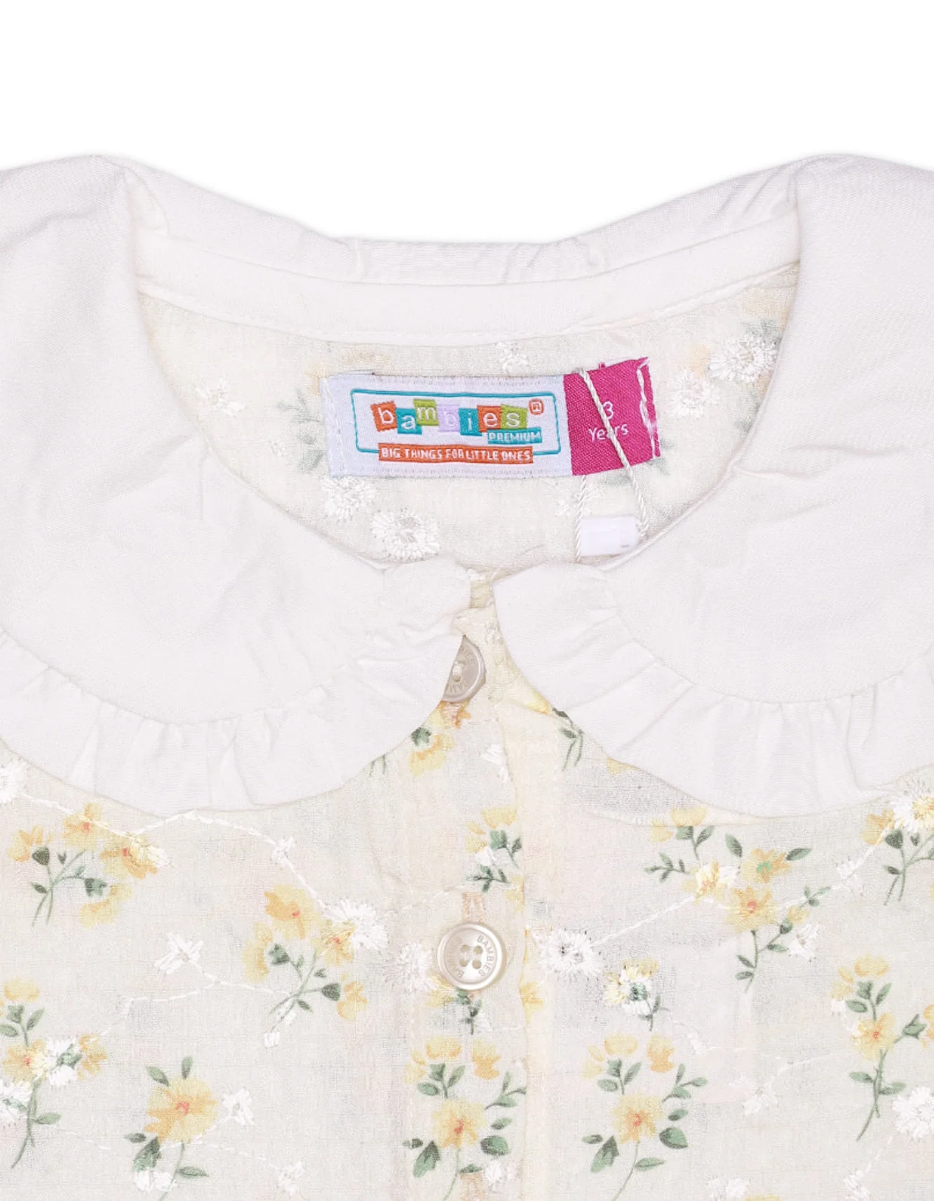 Zubaida's Vintage Ruffle Collar & Button-Down Top - Image 2