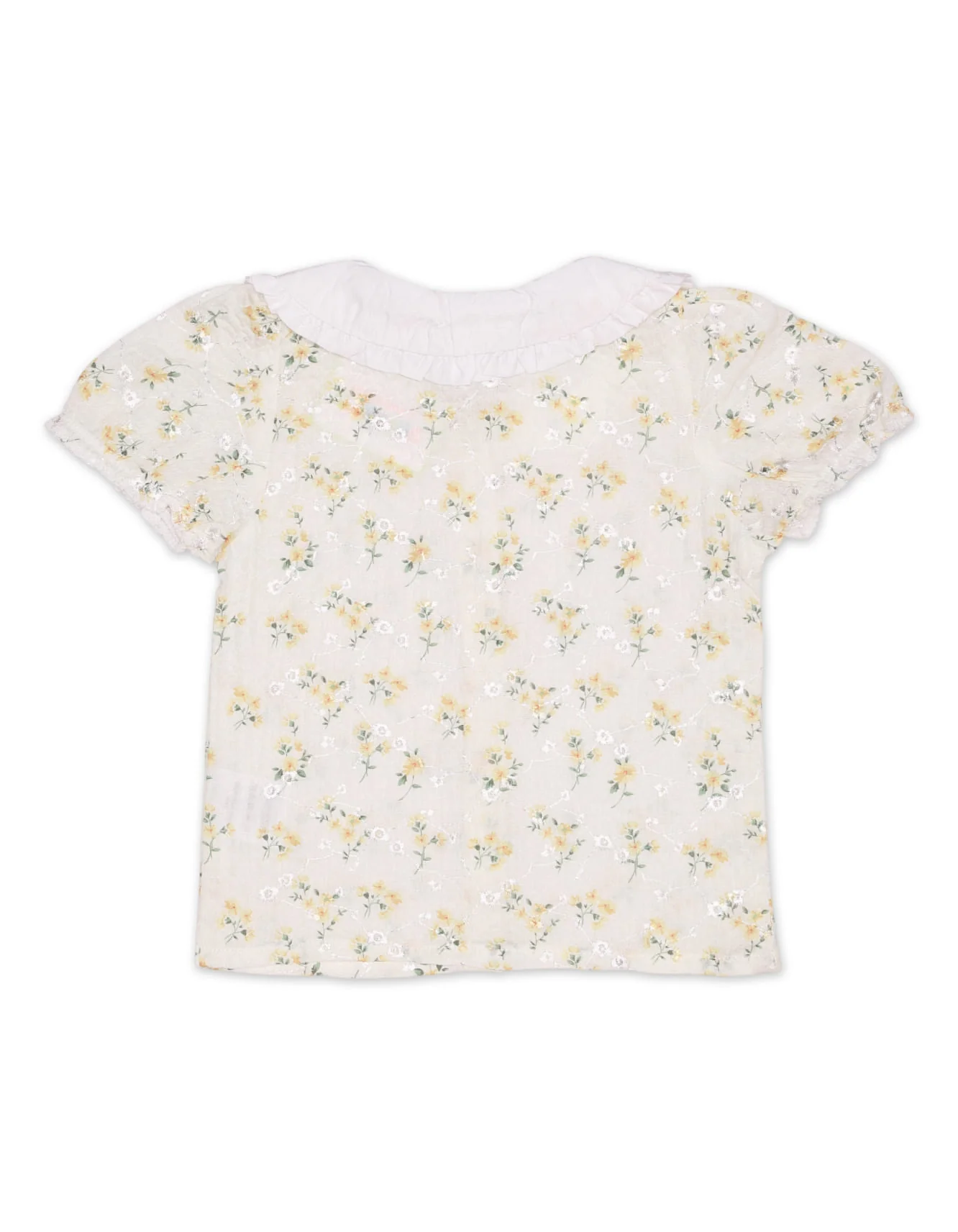 Zubaida's Vintage Ruffle Collar & Button-Down Top - Image 3