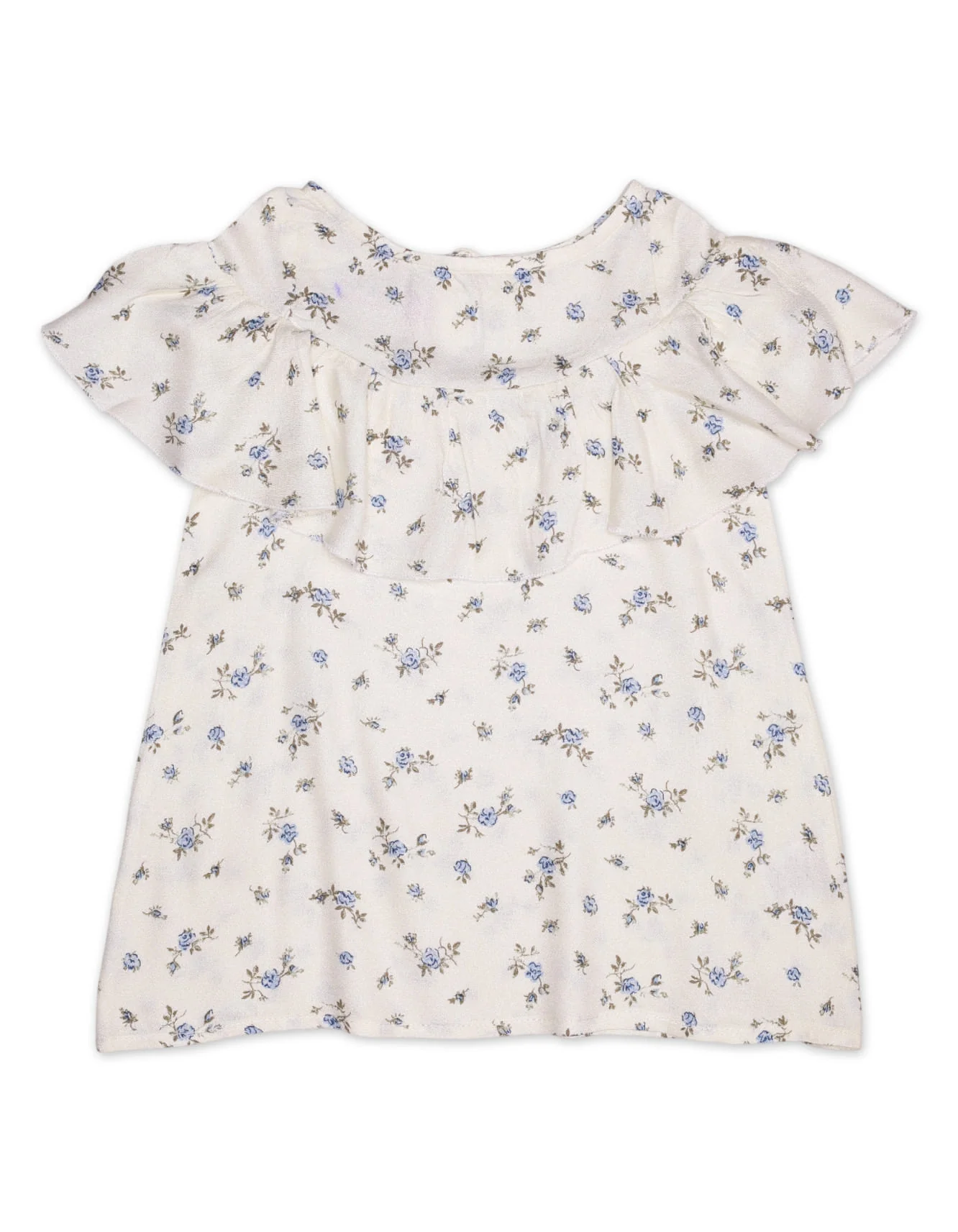Zubaida's Floral Flutter Sleeve Top