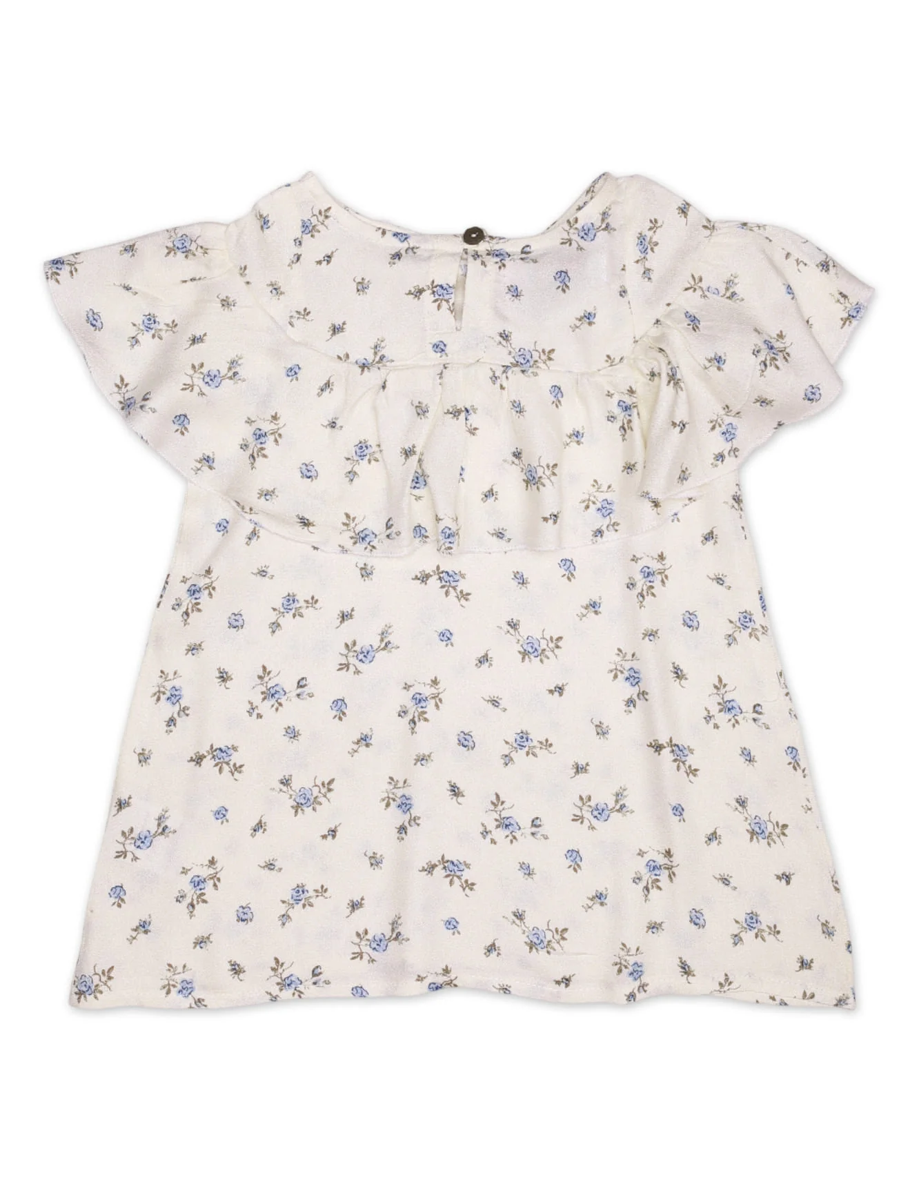 Zubaida's Floral Flutter Sleeve Top - Image 3