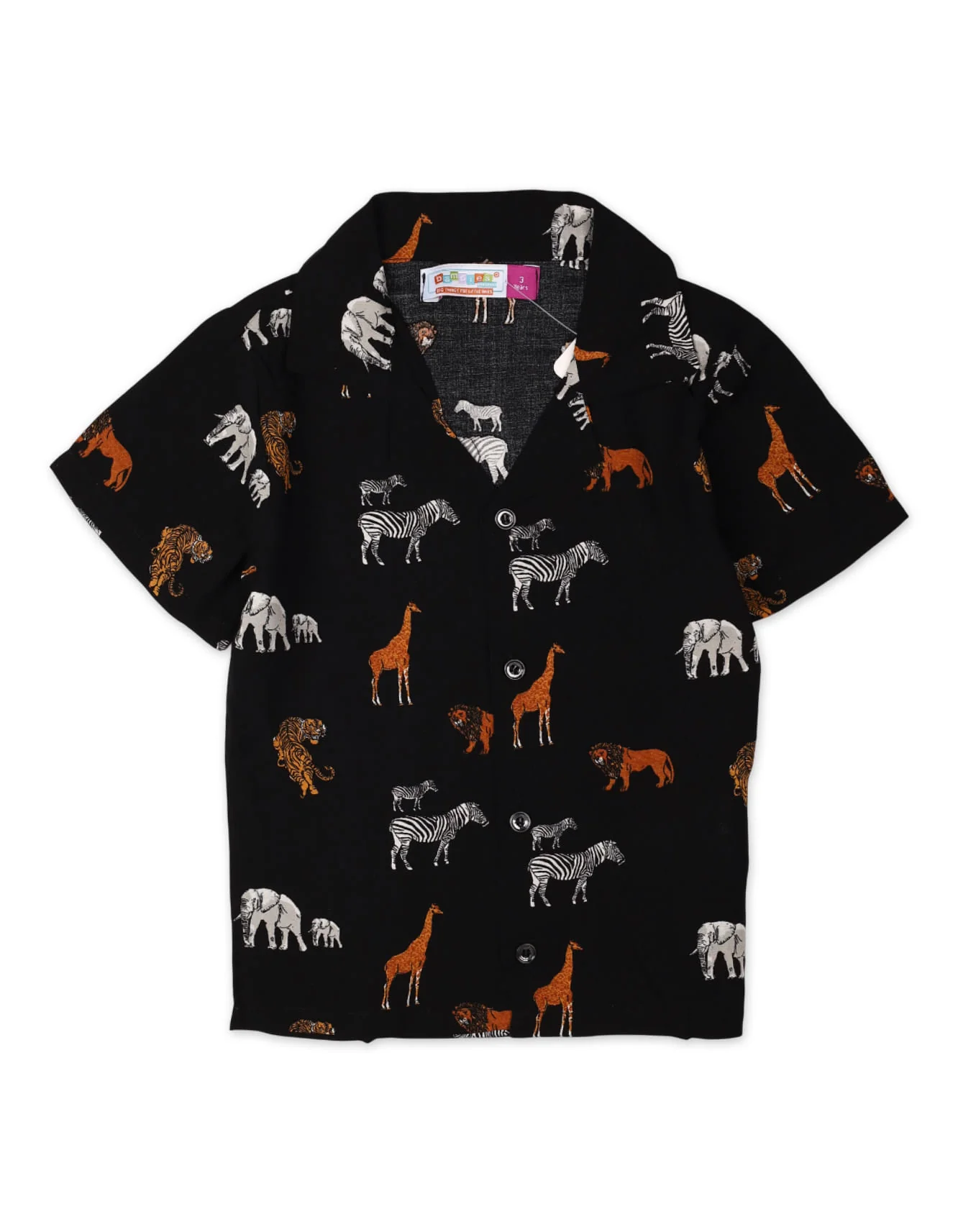 Zubaida's Vibrant "Wildlife Safari" Button-Down Shirt