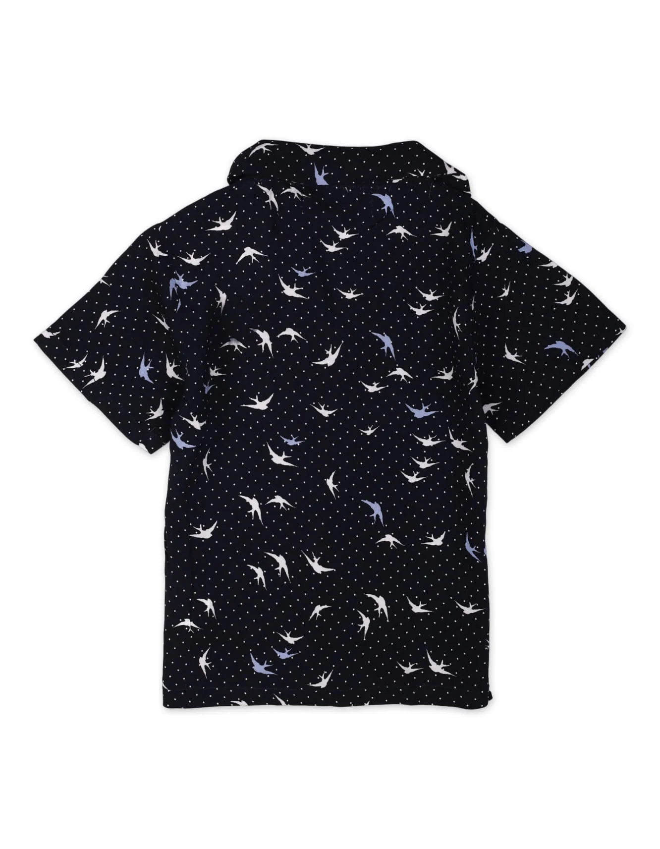 Zubaida's Vibrant "Dots & Swallows" Button-Down Shirt - Image 3