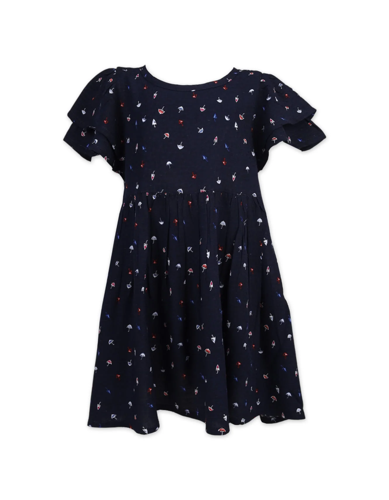 Dress with Vibrant Rainy Day Charm Print at Zubaidas Official™ Pakistan