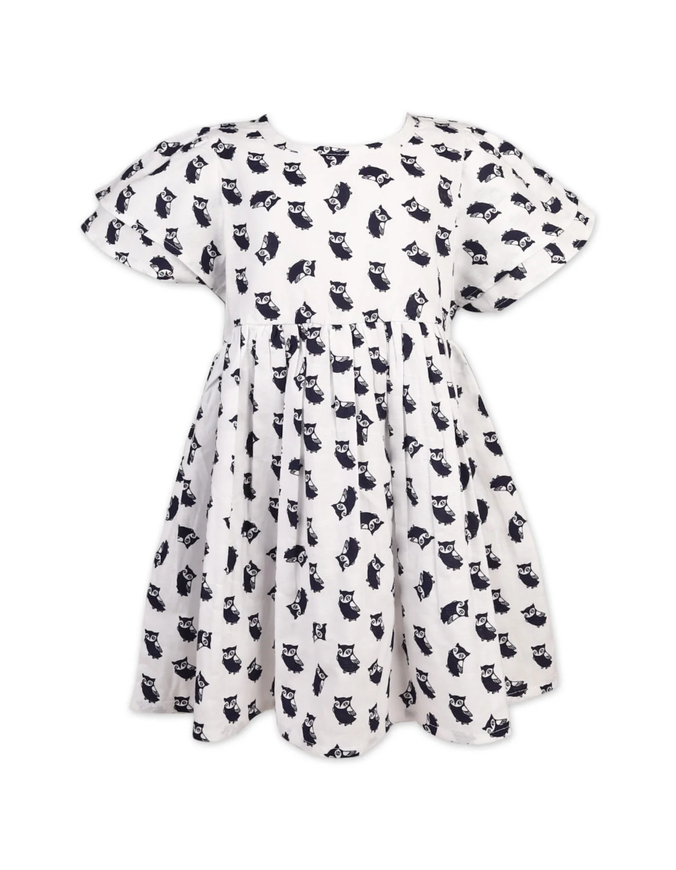 Dress with Vibrant Wise Owls Print at Zubaidas Official™ Pakistan