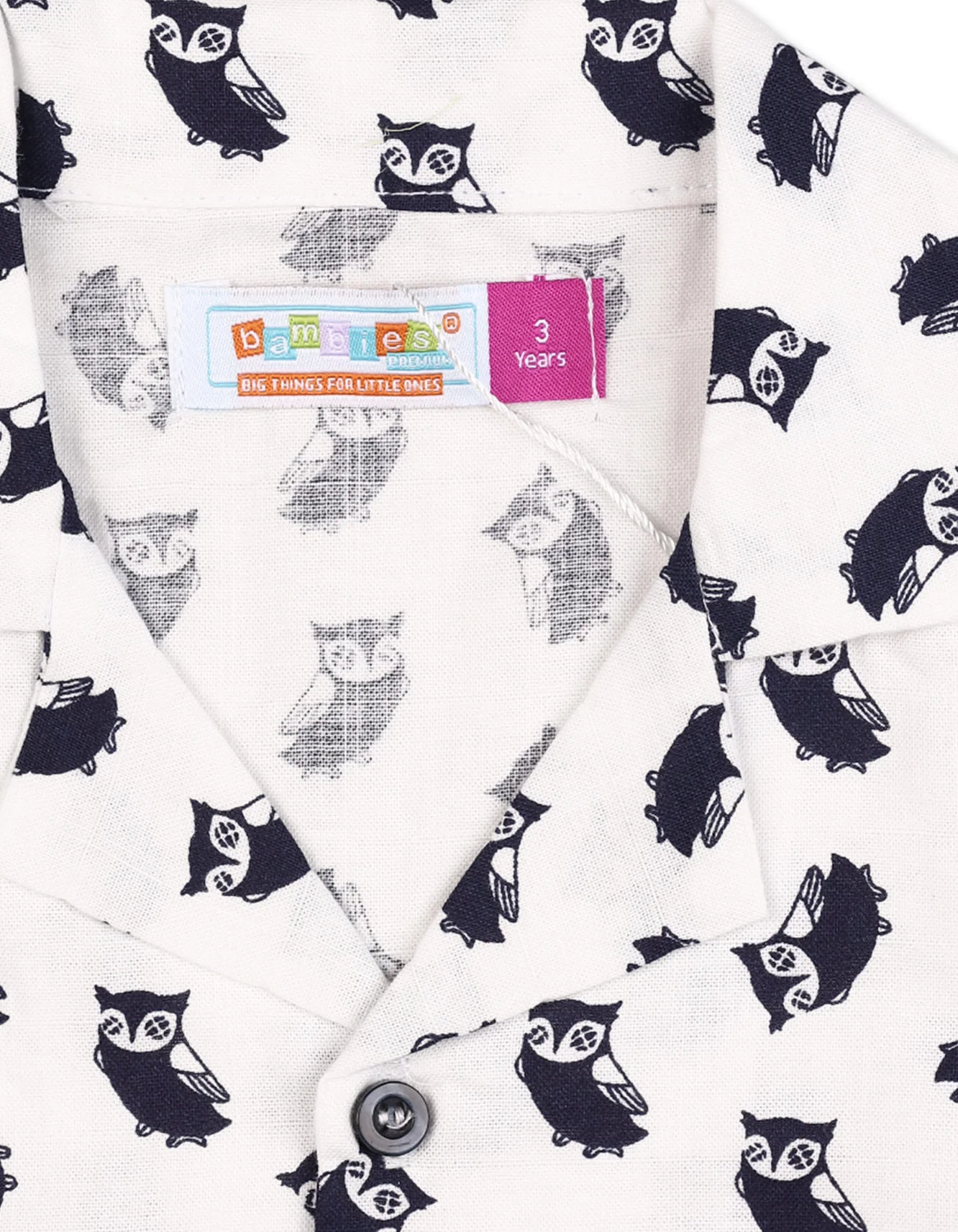 Zubaida's Vibrant "Wise Owls" Button-Down Shirt - Image 2