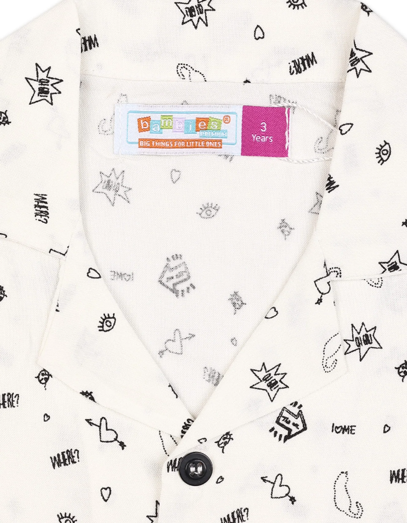 Zubaida's Vibrant "Doodle Delight" Button-Down Shirt - Image 2