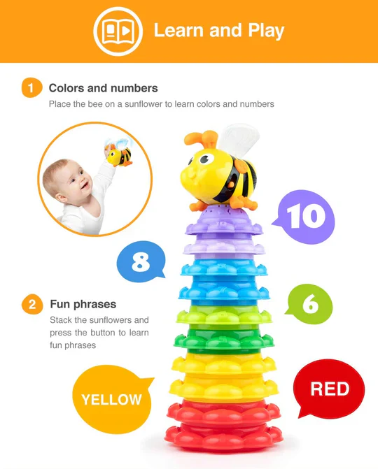Zubaida's Winfun Stack & Learn Bee N Flower - 0650 - Image 10