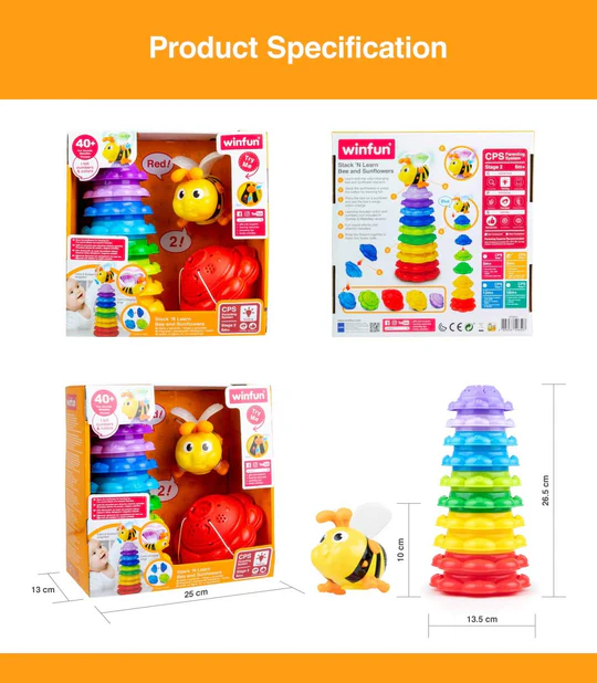 Zubaida's Winfun Stack & Learn Bee N Flower - 0650 - Image 2