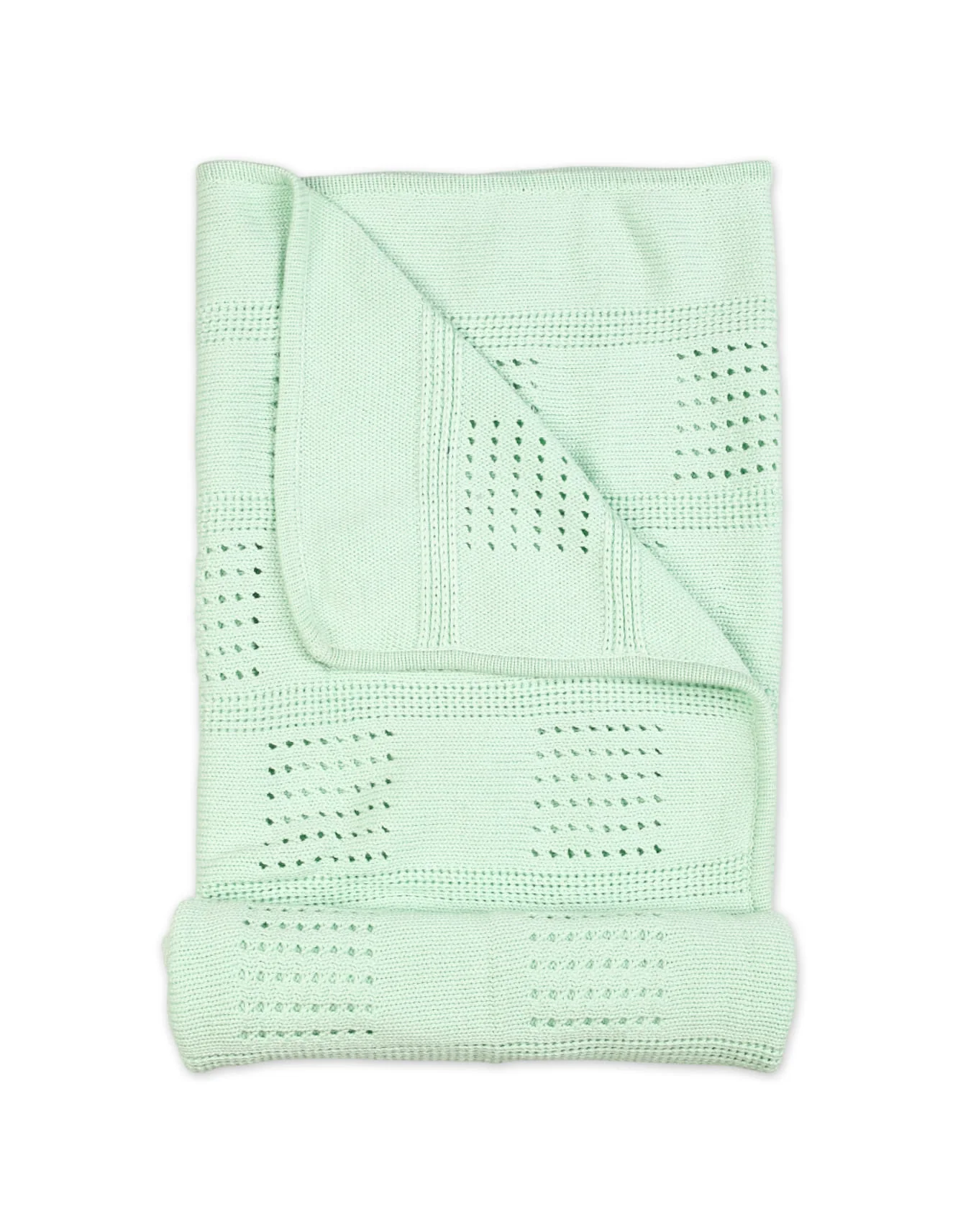 Multi-Purpose Woolen Baby Blanket Light Green at Zubaidas Official™ Pakistan