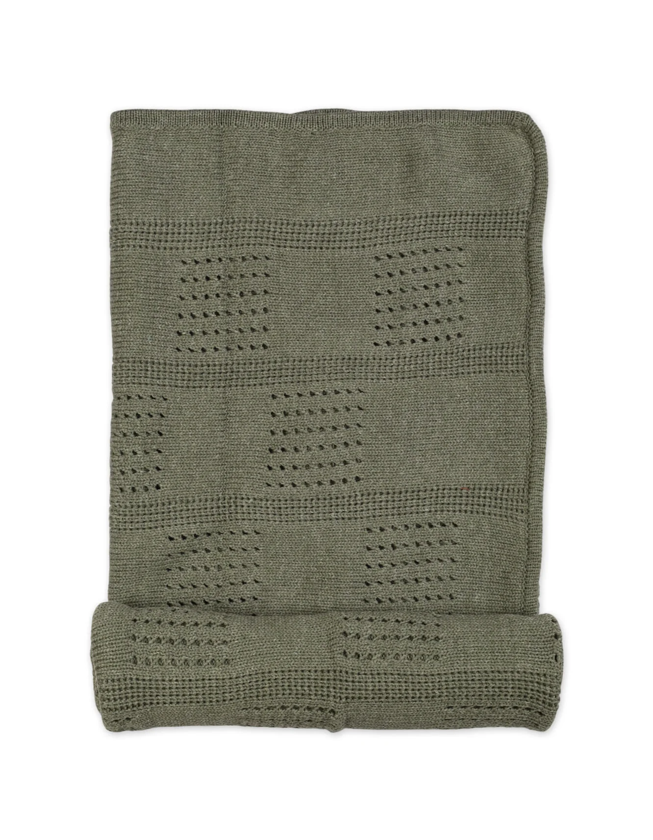Multi-Purpose Woolen Baby Blanket Olive Green at Zubaidas Official™ Pakistan