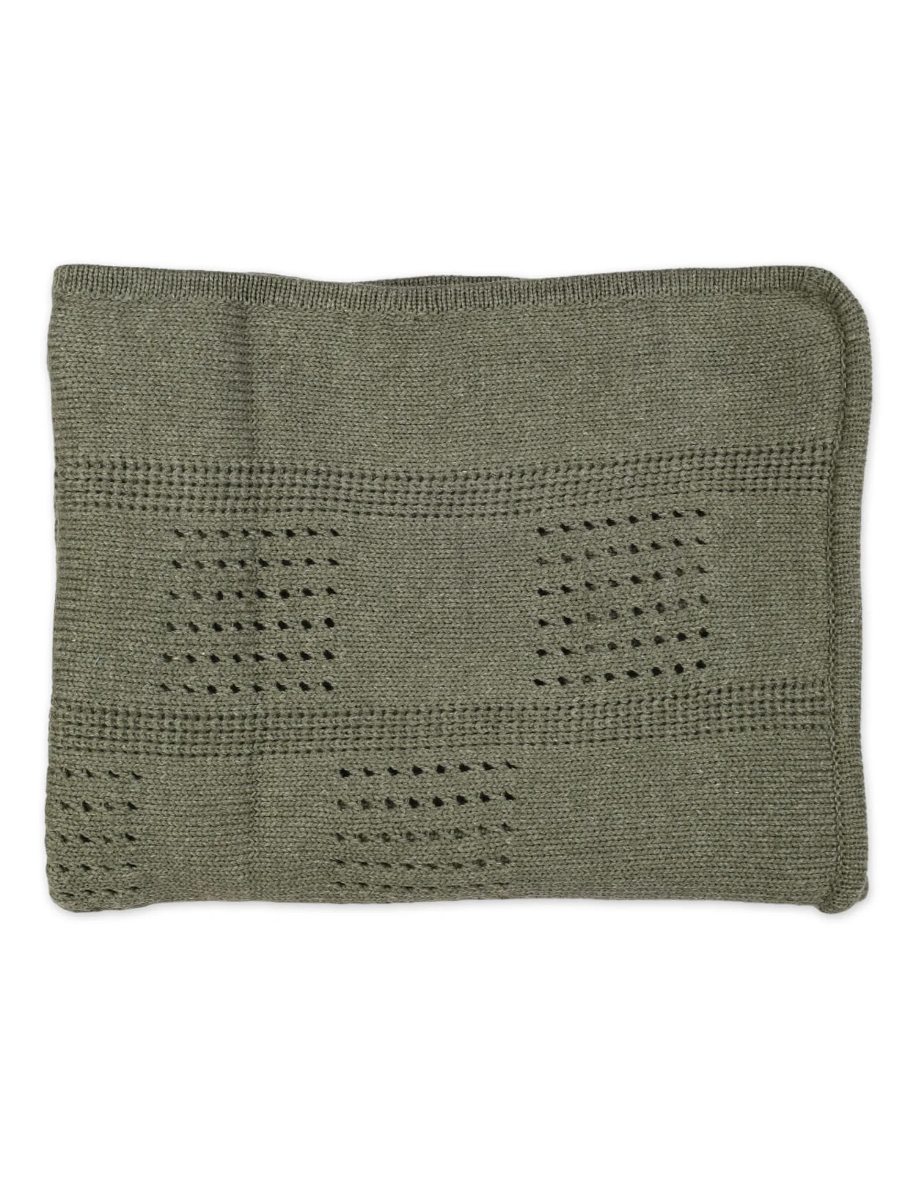 Multi-Purpose Woolen Baby Blanket Olive Green at Zubaidas Official™ Pakistan - Image 3