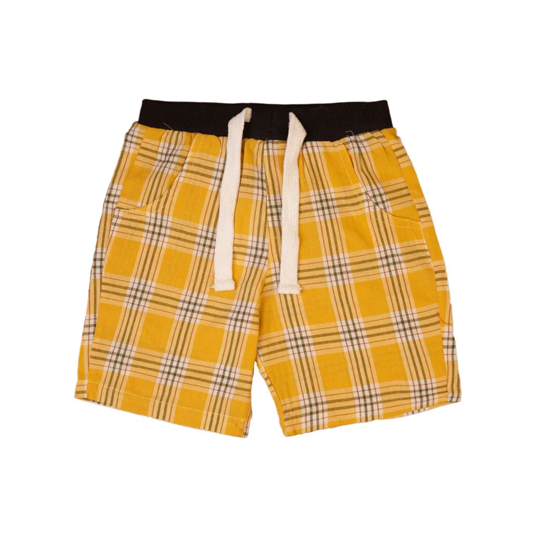 Zubaida's Yellow Plaid Short